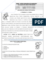 Avaliação 2º Trimestre 4 Ano Língua Portuguesa