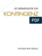 (Poetik Und Hermeneutik 17) Gerhart Von Graevenitz, Odo Marquard (HG.) - Kontingenz-Wilhelm Fink (1998)