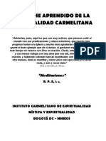 Lo Que He Aprendido de La Espiritualidad Carmelitana 