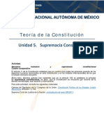 Teoría de La Constitución: Unidad 5. Supremacía Constitucional