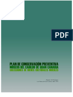 Plan de Conservacion Preventiva de Los Museos Del Cabildo de Gran Canaria