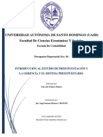 Introducción Al Estudio de Presupuestación y La Gerencia y El Sistema Presupuestario