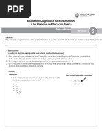 6 To Grado Evaluación Diagnóstica Matemáticas