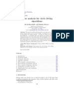 Error Analysis in Circle Fitting