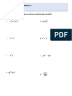 3.3 Exponents Worksheet (-2) - 2