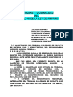 Inconstitucionalidad Del Art 45 de La Ley de Amparo