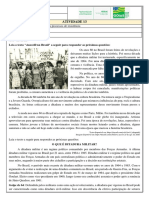 Atividade 13 9o Ano HIS A Ditadura Civil Militar e Os Processos de Resistencia Aluno