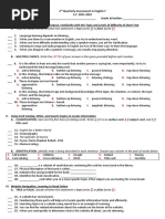 2nd Quarterly Assessment in English 7