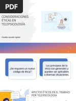 Consideraciones Éticas en Telepsicología