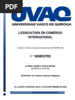 Actividad 3. Términos de Negociación Internacional INCOTERMS 2020