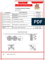 Matemáticas - Clases de Fracciones - Ficha de Trabajo