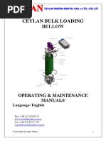 Ceylan Bulk Loading Bellow User Manual