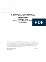 T-21 Operators Manual: Emerson Emc 1365 Park Road Chanhassen, Minnesota 55317 612/474-1116