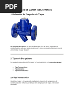 Purgadores de Vapor Industriales