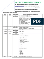 Grade - 5 Term 1 Exam Time Table