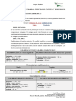 Tema 4. Clases de Palabras. Morfología Flexiva y Morfología Léxica