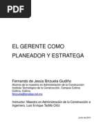 El Gerente Como Planeador y Estratega