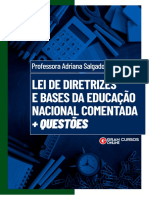 E Book Lei de Diretrizes e Bases Da Educacao Nacional Comentada Questoes Professora Adriana Salgado