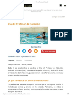 Día Del Profesor de Natación