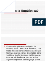 Qué Es La Lingüística