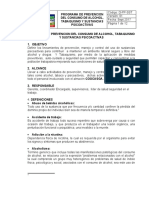 Anexo 23 Programa de Prevencion Del Consumo de Alcohol, Tabaquismo y Sustancias Psicoactivas