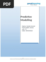 Predictive Modelling Sweta Kumari