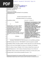 20 Defendant Regents Opposition To The Ex Parte Application For Shortening Time 11/04/21