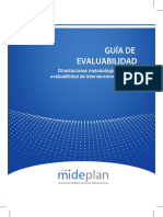 Mideplan (2018) - Guía de Evaluabilidad: Orientaciones Metodológicas para La Evaluabilidad de