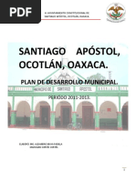 Santiago Apóstol, Ocotlán, Oaxaca.: Plan de Desarrollo Municipal