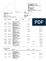 Statement of Account: State Bank of India