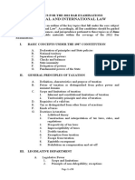 Political Law Syllabus For The 2022 Bar Examinations