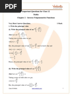 Important Questions For CBSE Class 12 Maths Chapter 2