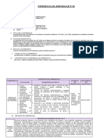 Experiencia de Aprendizaje #03: I. Datos Informativos