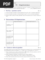 Magnetostatique Exercices 1