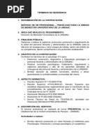 TDR Servicio de Un Profesional Psicologico.