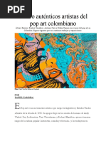 Cuatro Auténticos Artistas Del Pop Art Colombiano