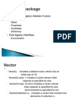 There Are 5 Legacy Classes in Java:: 9ector Stack Properties Hashtable Dictionary