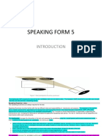 Speaking Form 5-Introduction