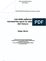 Clase 4 Edgar Morin. Los Siete Saberes Necesarios para La Educación Del Futuro