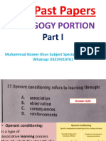 Pedagogy Part I Solved From Past NTS Papers