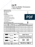 Quick Term II: Cold Shrink Silicone Rubber Termination (With High-K Stress Relief)