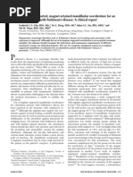 Implant-Tissue Supported, Magnet-Retained Mandibular Overdenture For An Edentulous Patient With Parkinson's Disease - A Clinical Report