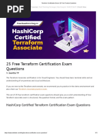 Terraform Certification Exam - 25 Free Practice Questions