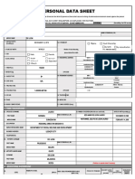 Cs Form No. 212 Revised Personal Data Sheet - New