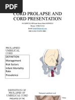 Cord Prolapse and Cord Presentation