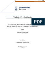 Trabajo Fin de Grado: Gestión Del Rendimiento Y Evaluación Del Desempeño de Los Recursos Humanos