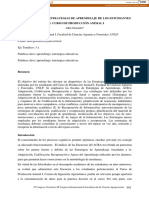 Acra: Escalas de Estrategias de Aprendizaje de Los Estudiantes Del Curso de Producción Animal I