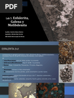 Laboratorio 5. Galena, Molibdenita y Esfalerita