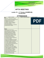 Attendance Grade 12 Hpta