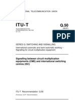 Itu-T: Signalling Between Circuit Multiplication Equipments (CME) and International Switching Centres (ISC)